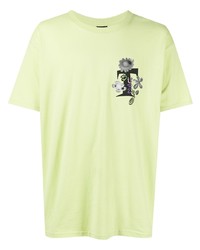 T-shirt girocollo stampata verde menta di Stussy