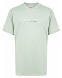 T-shirt girocollo stampata verde menta di Supreme