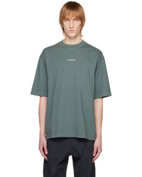 T-shirt girocollo stampata verde oliva di Acne Studios
