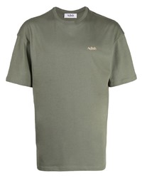 T-shirt girocollo stampata verde oliva di Adish