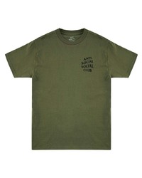 T-shirt girocollo stampata verde oliva di Anti Social Social Club