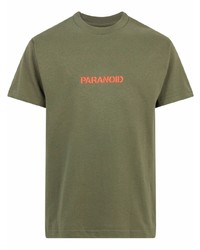 T-shirt girocollo stampata verde oliva di Anti Social Social Club