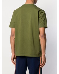 T-shirt girocollo stampata verde oliva di Junya Watanabe MAN
