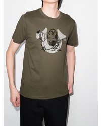 T-shirt girocollo stampata verde oliva di True Religion