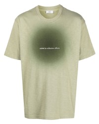 T-shirt girocollo stampata verde oliva di Closed