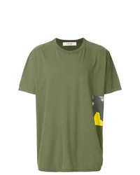T-shirt girocollo stampata verde oliva di Damir Doma