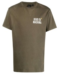 T-shirt girocollo stampata verde oliva di Deus Ex Machina