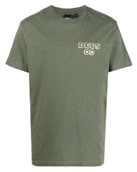 T-shirt girocollo stampata verde oliva di Deus Ex Machina