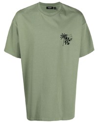 T-shirt girocollo stampata verde oliva di FIVE CM