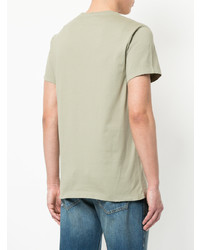 T-shirt girocollo stampata verde oliva di Kent & Curwen