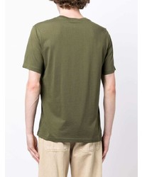 T-shirt girocollo stampata verde oliva di PS Paul Smith