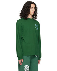 T-shirt girocollo stampata verde oliva di Carne Bollente