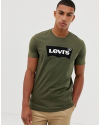 T-shirt girocollo stampata verde oliva di Levi's