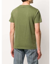 T-shirt girocollo stampata verde oliva di John Richmond
