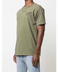 T-shirt girocollo stampata verde oliva di GALLERY DEPT.