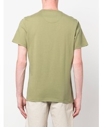 T-shirt girocollo stampata verde oliva di Barbour
