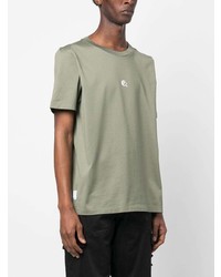 T-shirt girocollo stampata verde oliva di Stone Island Shadow Project