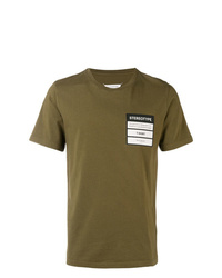 T-shirt girocollo stampata verde oliva di Maison Margiela