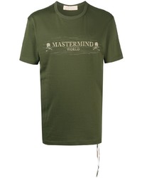 T-shirt girocollo stampata verde oliva di Mastermind Japan