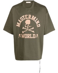 T-shirt girocollo stampata verde oliva di Mastermind World