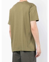 T-shirt girocollo stampata verde oliva di N°21