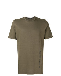 T-shirt girocollo stampata verde oliva di Neil Barrett