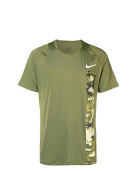 T-shirt girocollo stampata verde oliva di Nike