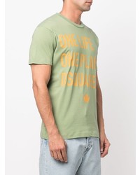 T-shirt girocollo stampata verde oliva di DSQUARED2