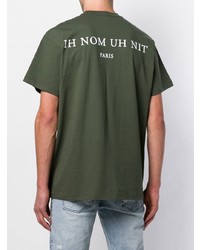 T-shirt girocollo stampata verde oliva di Ih Nom Uh Nit