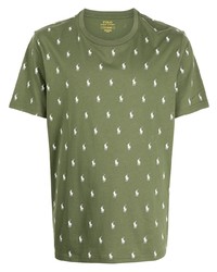 T-shirt girocollo stampata verde oliva di Polo Ralph Lauren