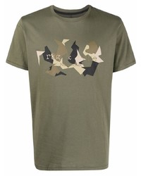 T-shirt girocollo stampata verde oliva di rag & bone