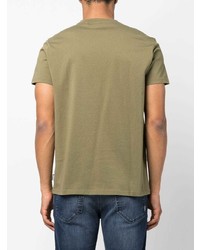 T-shirt girocollo stampata verde oliva di Aspesi