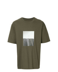 T-shirt girocollo stampata verde oliva di Song For The Mute