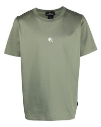 T-shirt girocollo stampata verde oliva di Stone Island Shadow Project