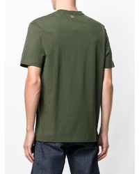 T-shirt girocollo stampata verde oliva di CK Calvin Klein