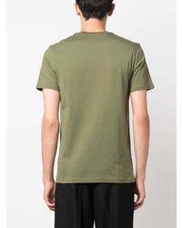 T-shirt girocollo stampata verde oliva di Moschino
