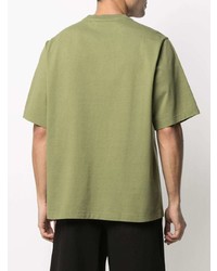 T-shirt girocollo stampata verde oliva di Kenzo