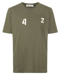 T-shirt girocollo stampata verde oliva di Undercover