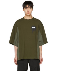 T-shirt girocollo stampata verde oliva di Undercoverism