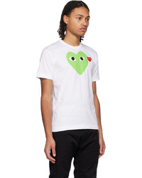 T-shirt girocollo stampata verde oliva di Comme Des Garcons Play