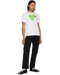 T-shirt girocollo stampata verde oliva di Comme Des Garcons Play