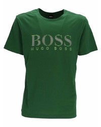 T-shirt girocollo stampata verde scuro di BOSS HUGO BOSS