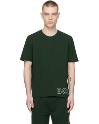 T-shirt girocollo stampata verde scuro di BOSS