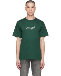 T-shirt girocollo stampata verde scuro di Cowgirl Blue Co