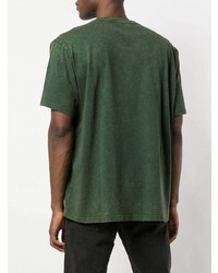 T-shirt girocollo stampata verde scuro di Rochambeau