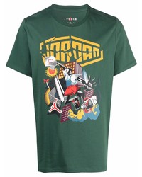 T-shirt girocollo stampata verde scuro di Jordan