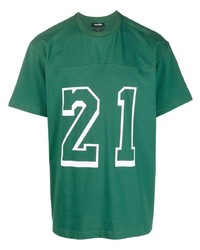 T-shirt girocollo stampata verde scuro di Just Don