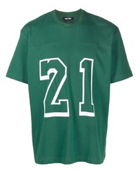T-shirt girocollo stampata verde scuro di Just Don