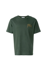 T-shirt girocollo stampata verde scuro di JW Anderson