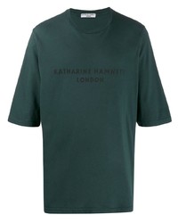 T-shirt girocollo stampata verde scuro di Katharine Hamnett London